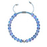 Saphir | Argent | Bracelet de perles de macramé en verre de sirène